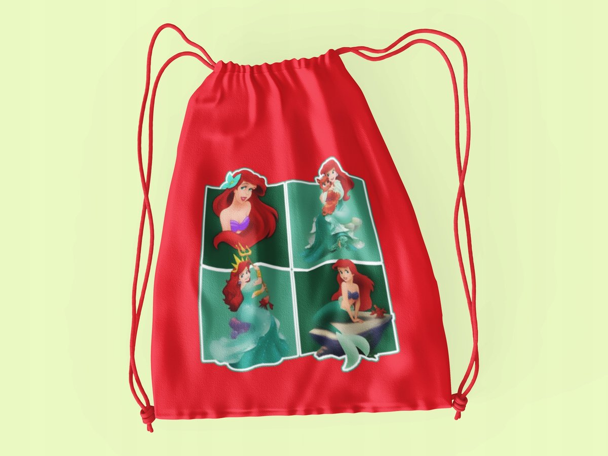 WOREK DO SZKOŁY WF/BUTY MAŁA SYRENKA + IMIĘ