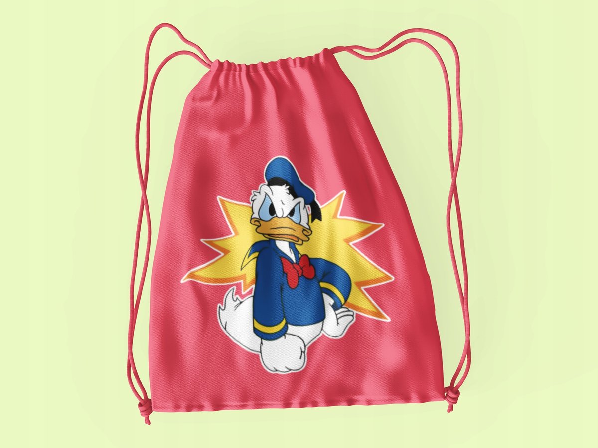 WOREK DO SZKOŁY WF/BUTY KACZOR DONALD+ IMIĘ