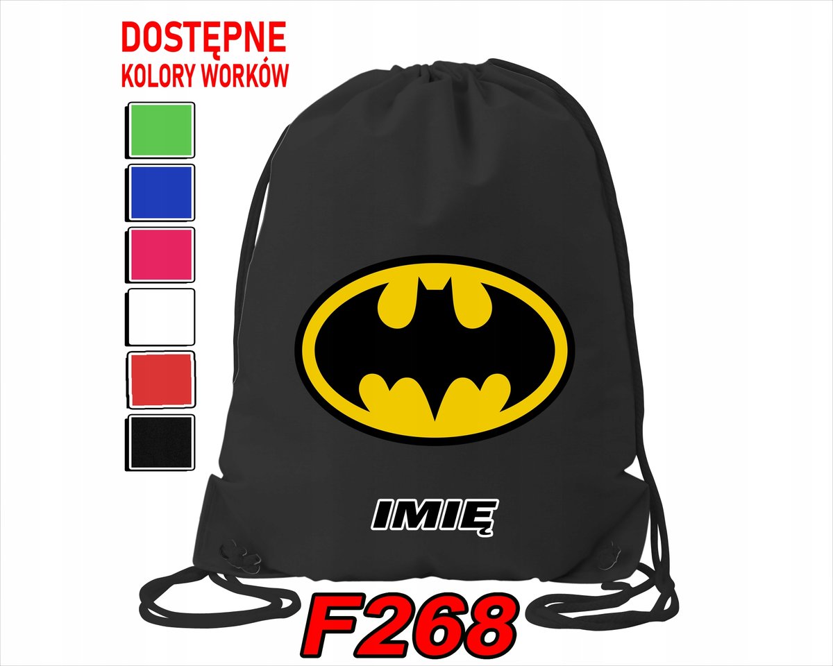 WOREK SZKOLNY NA WF SPORTOWY NA BUTY DLA DZIECI WYBRANE WZORY- IMIĘ