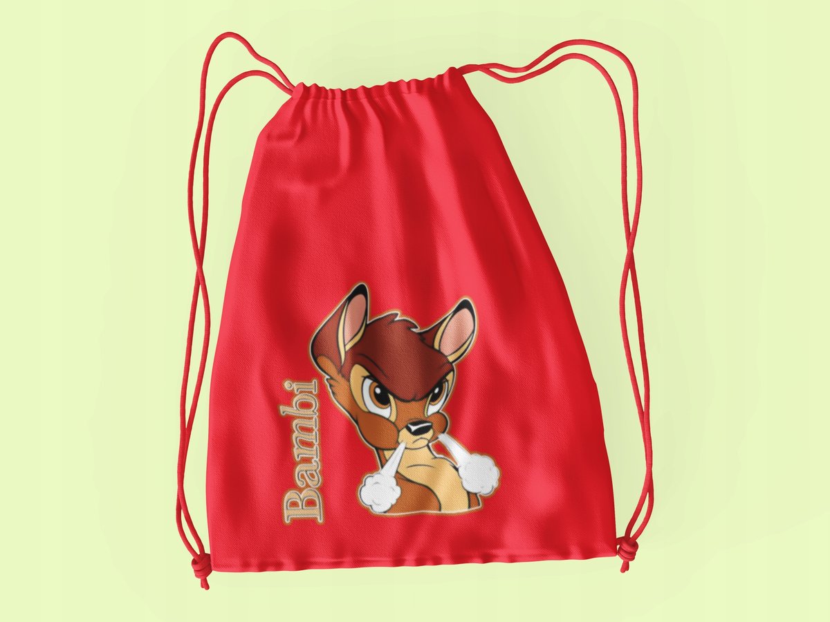 WOREK DO SZKOŁY WF/BUTY BAMBI + IMIĘ