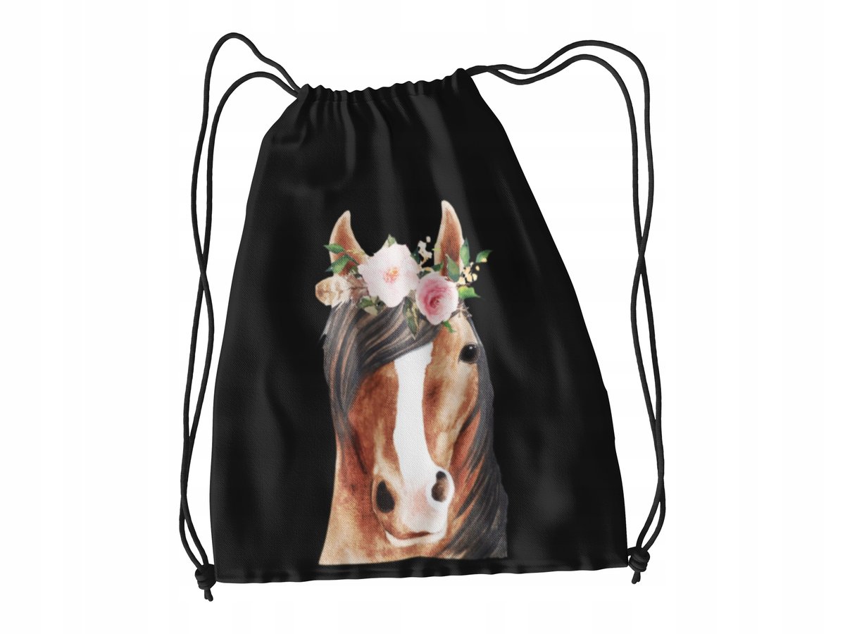 WOREK DO SZKOŁY WF/BUTY KONIE +IMIĘ