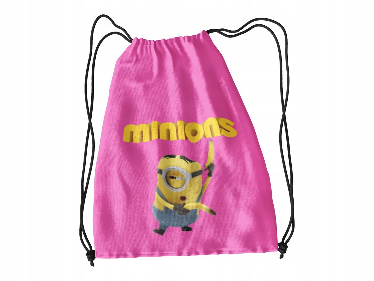 WOREK DO SZKOŁY WF/BUTY MINIONKI + IMIĘ