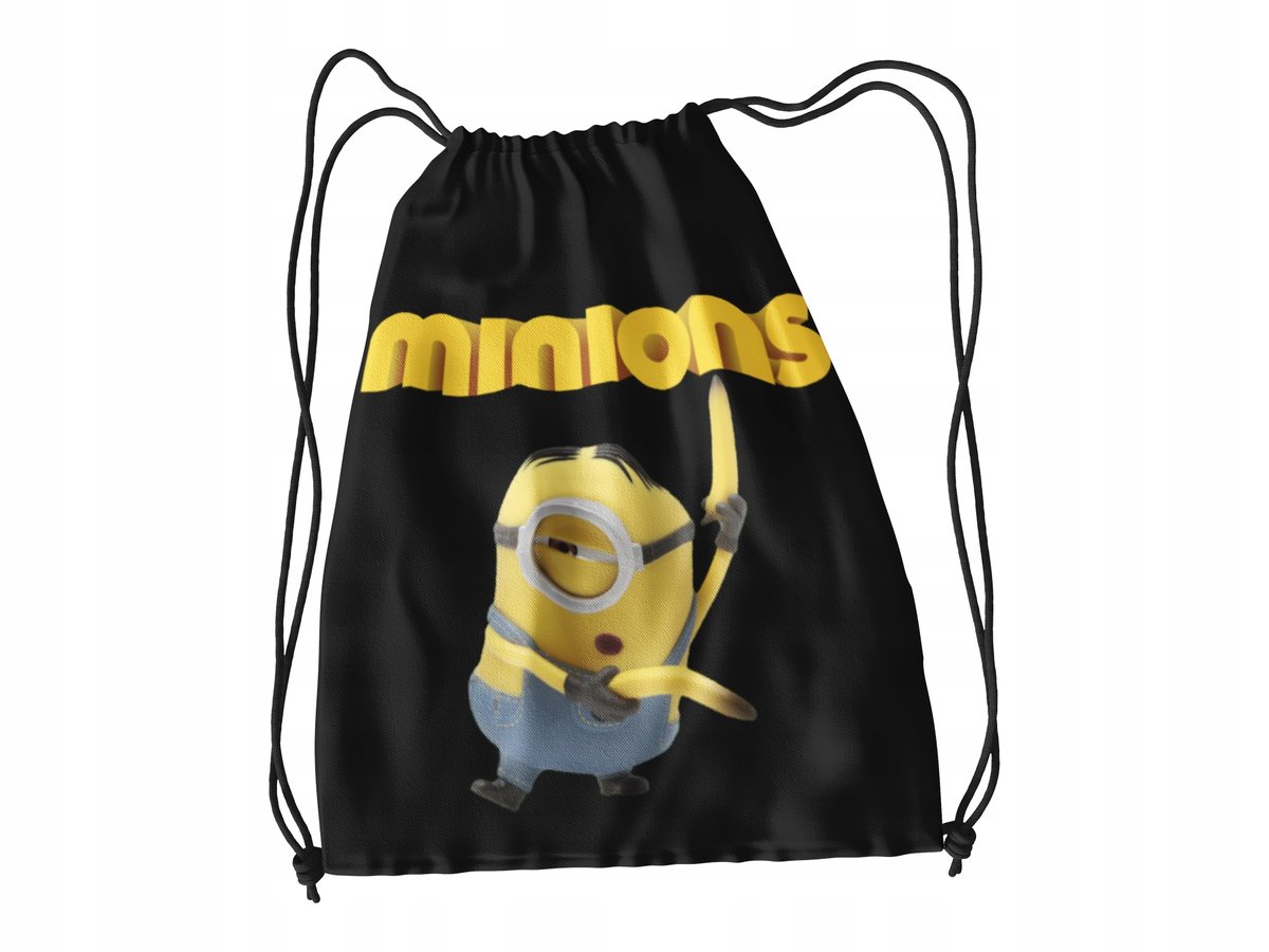 WOREK DO SZKOŁY WF/BUTY MINIONKI + IMIĘ