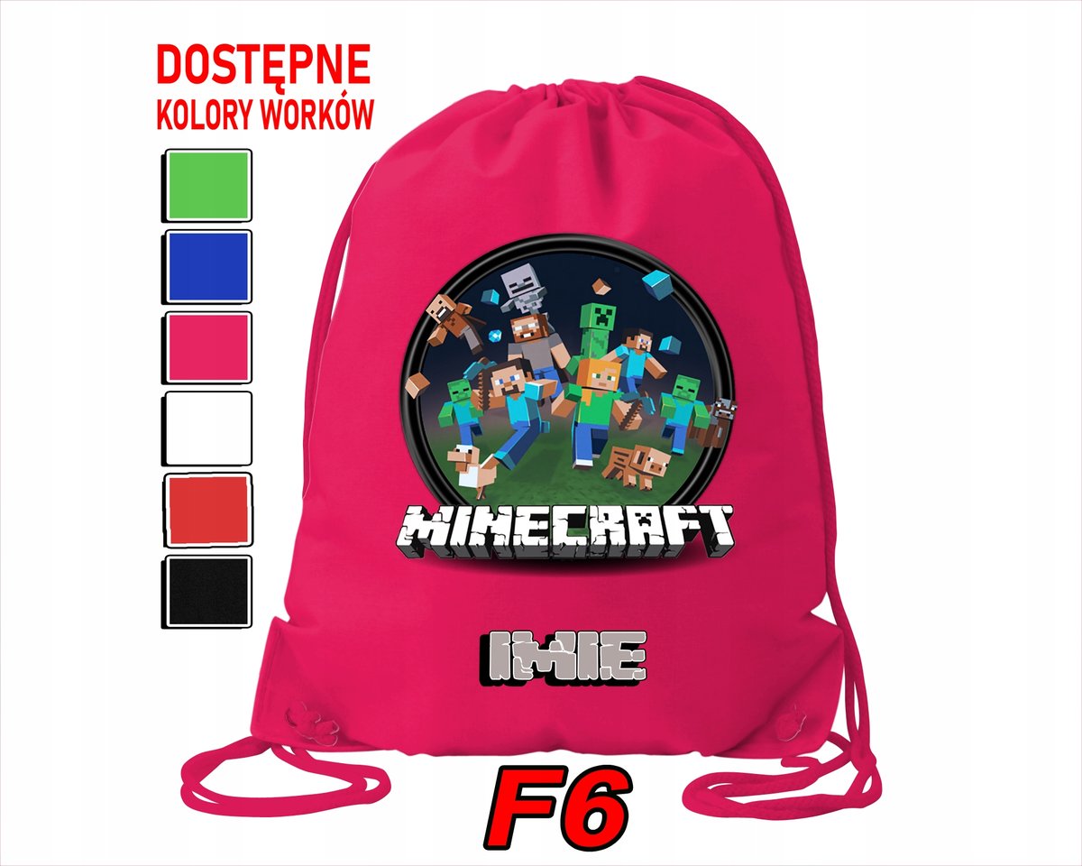 WOREK SZKOLNY NA WF TRENING SPORTOWY Z NADRUKIEM MAINKRAFT - IMIĘ