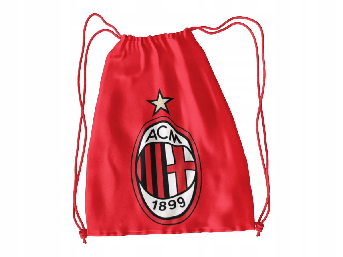 WOREK DO SZKOŁY WF/BUTY AC MILAN PIŁKA + IMIĘ