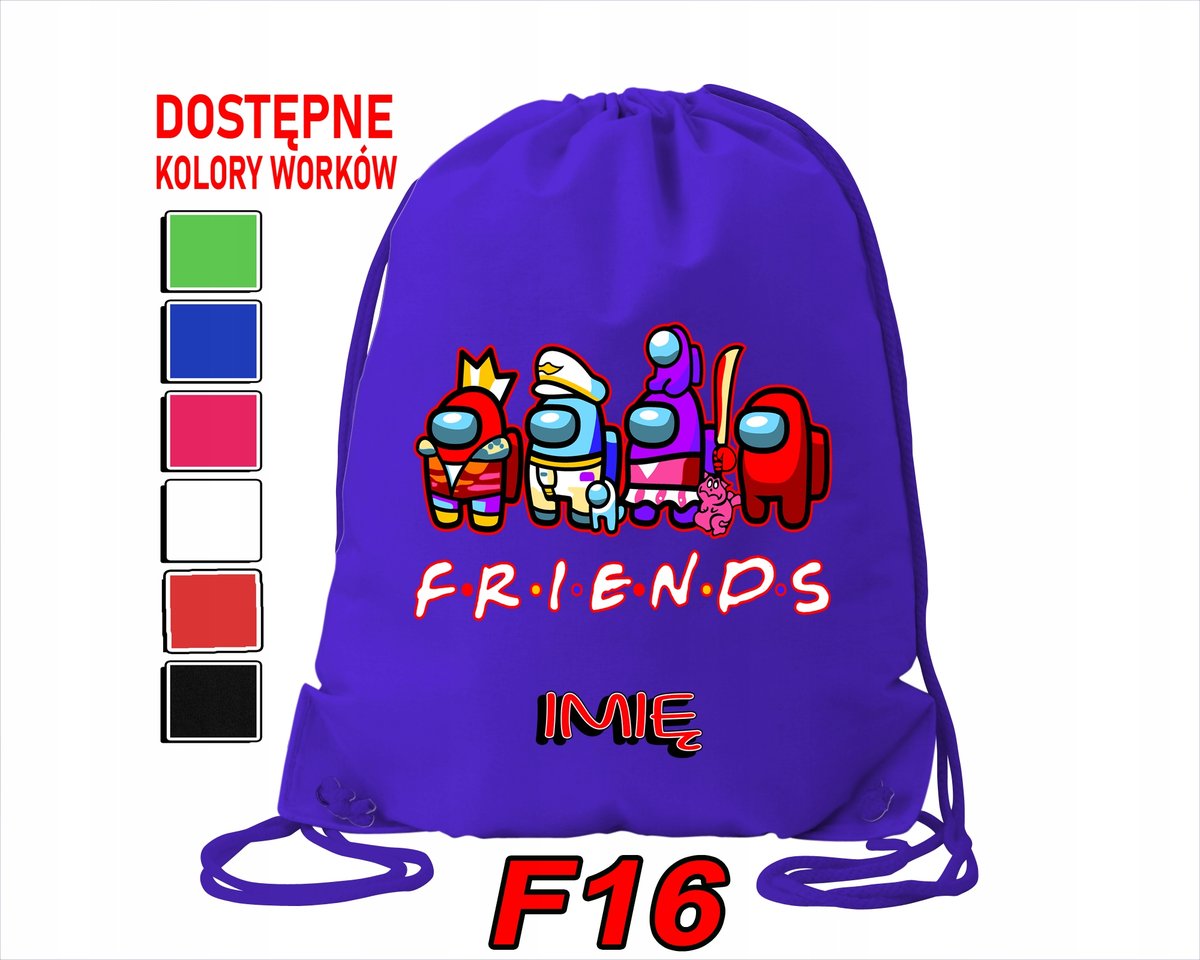 WOREK SZKOLNY NA WF TRENING SPORTOWY Z NADRUKIEM KOSMONAUCI - IMIĘ