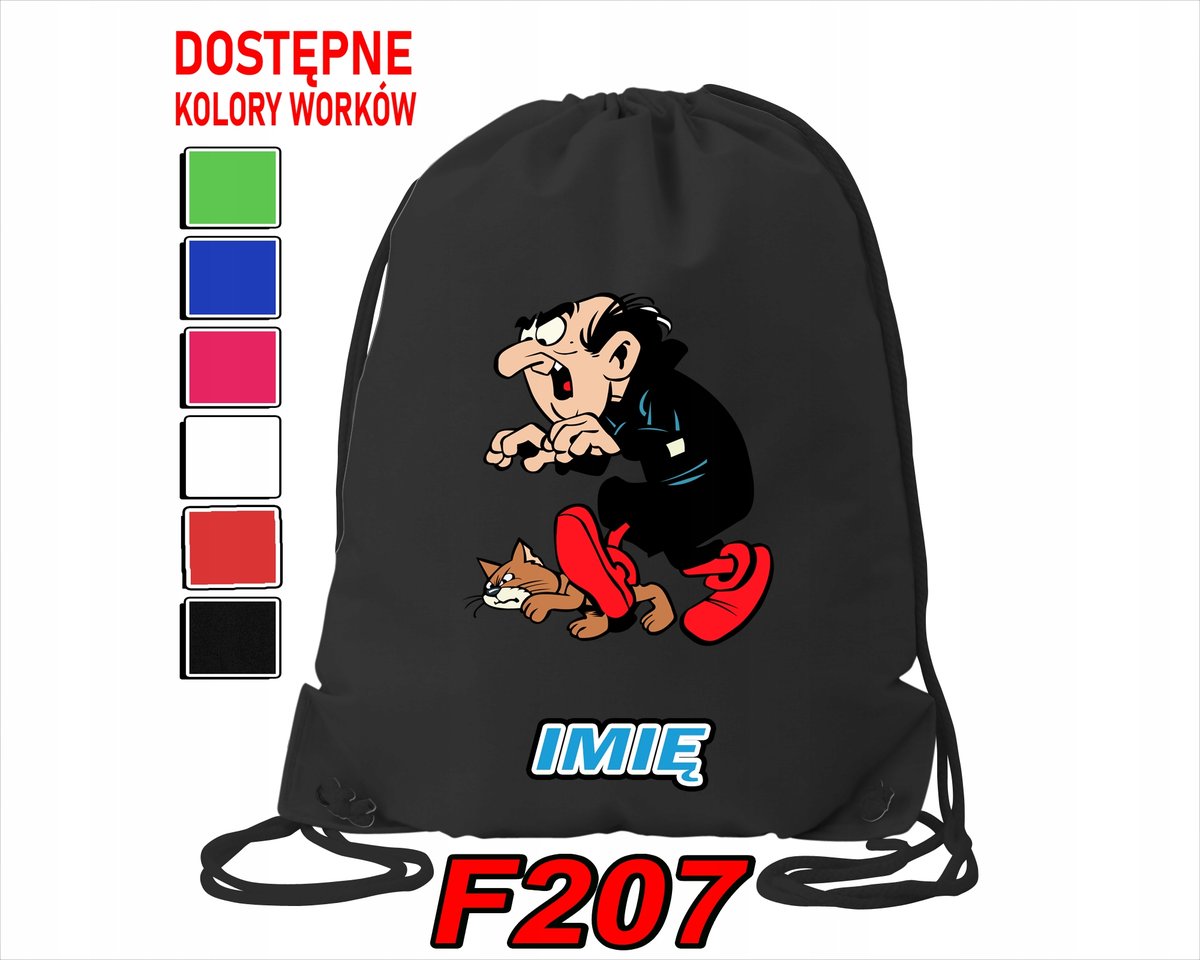 WOREK SZKOLNY NA WF SPORTOWY NA BUTY DLA DZIECI WYBRANE WZORY- IMIĘ