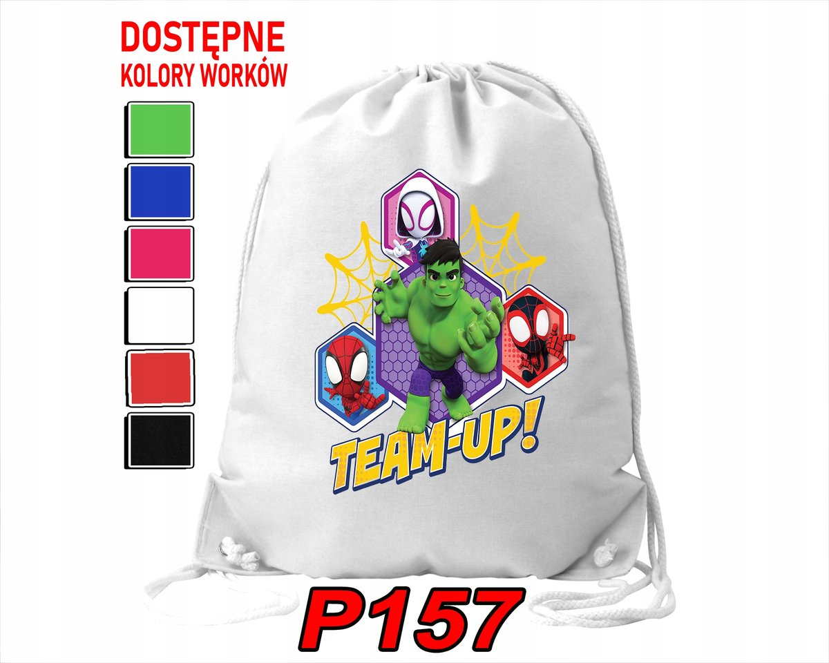 WOREK SZKOLNY NA WF BUTY SPORTOWY DLA DZIECKA BOHATEROWIE KID + IMIĘ