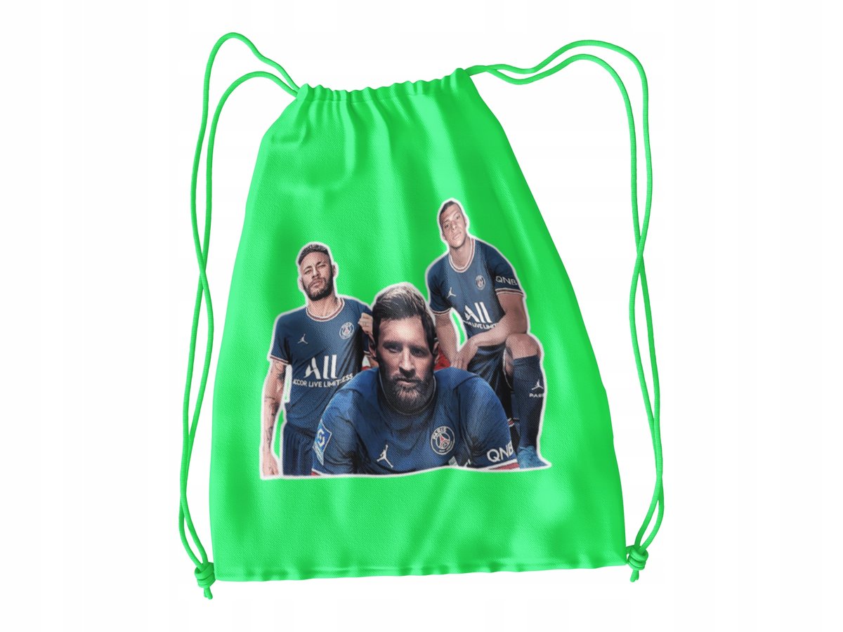 WOREK DO SZKOŁY WF/BUTY NEYMAR MESSI MBAPPE + IMIĘ