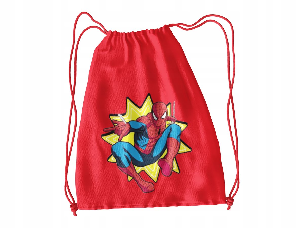WOREK DO SZKOŁY WF/BUTY SPIDERMAN + IMIĘ