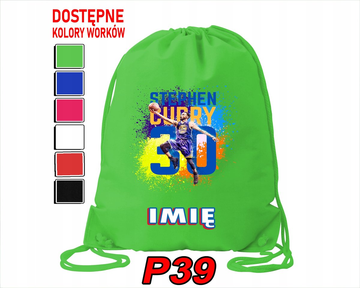 WOREK SZKOLNY NA WF TRENING BUTY SPORTOWY DLA FANA STEPHEN CURRY NBA GSW