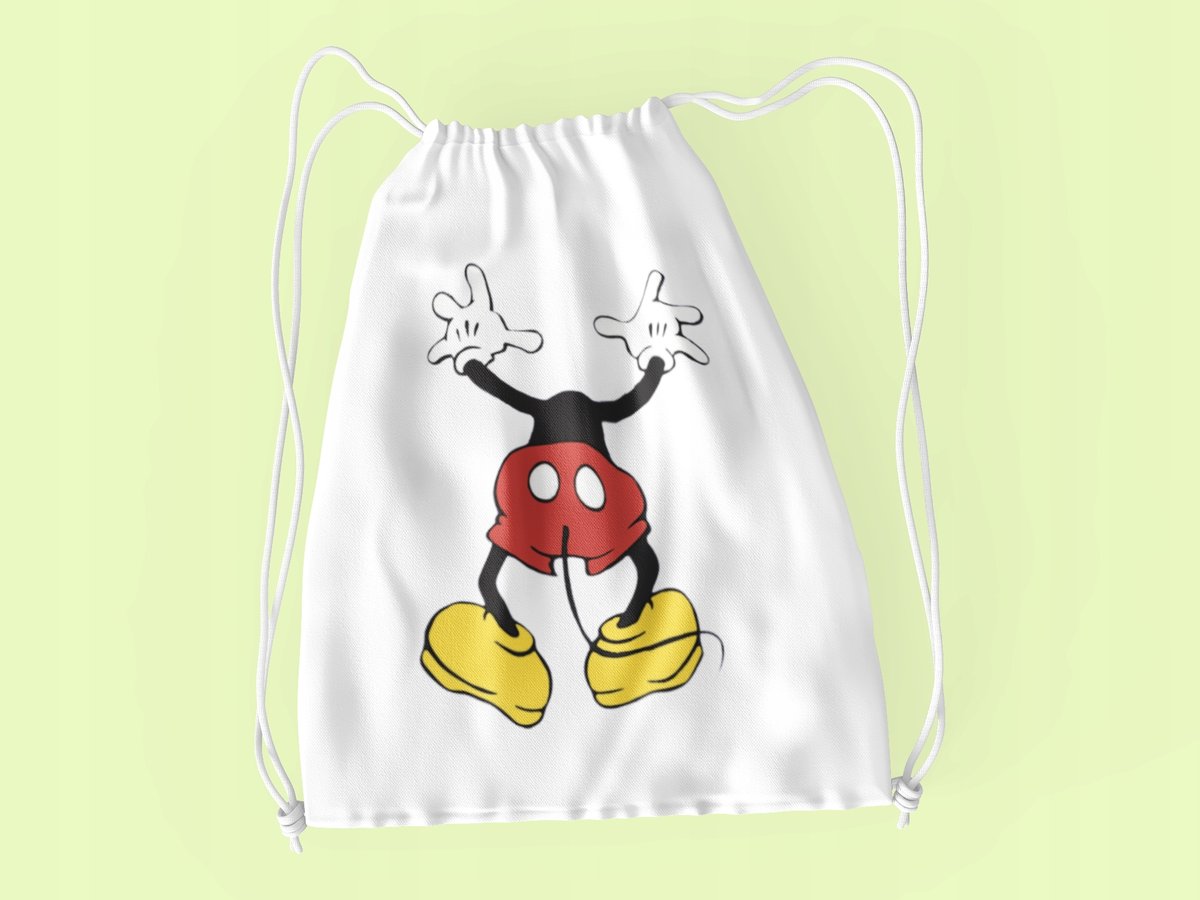 WOREK DO SZKOŁY WF/BUTY MYSZKA MIKI + IMIĘ