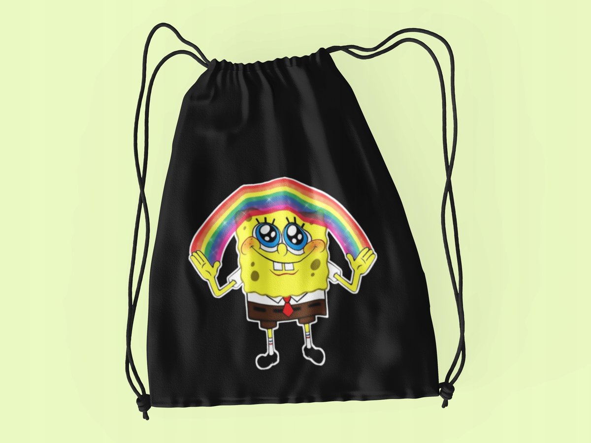 WOREK DO SZKOŁY WF BUTY SPORTOWY BAJKA DLA DZIECI GĄBKA + IMIĘ