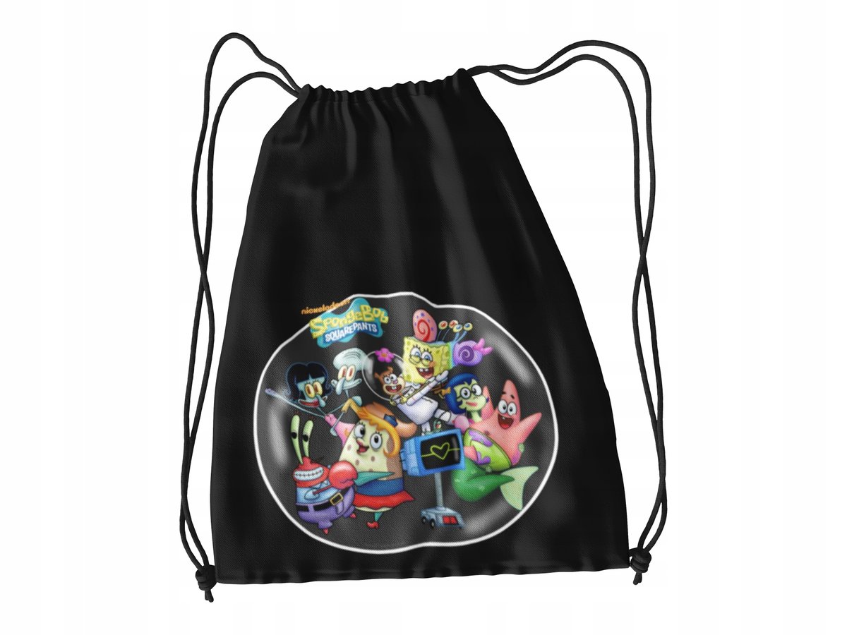 WOREK DO SZKOŁY WF BUTY SPORTOWY BAJKA DLA DZIECI GĄBKA + IMIĘ