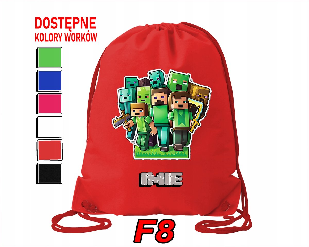 WOREK SZKOLNY NA WF TRENING SPORTOWY Z NADRUKIEM MAINKRAFT - IMIĘ