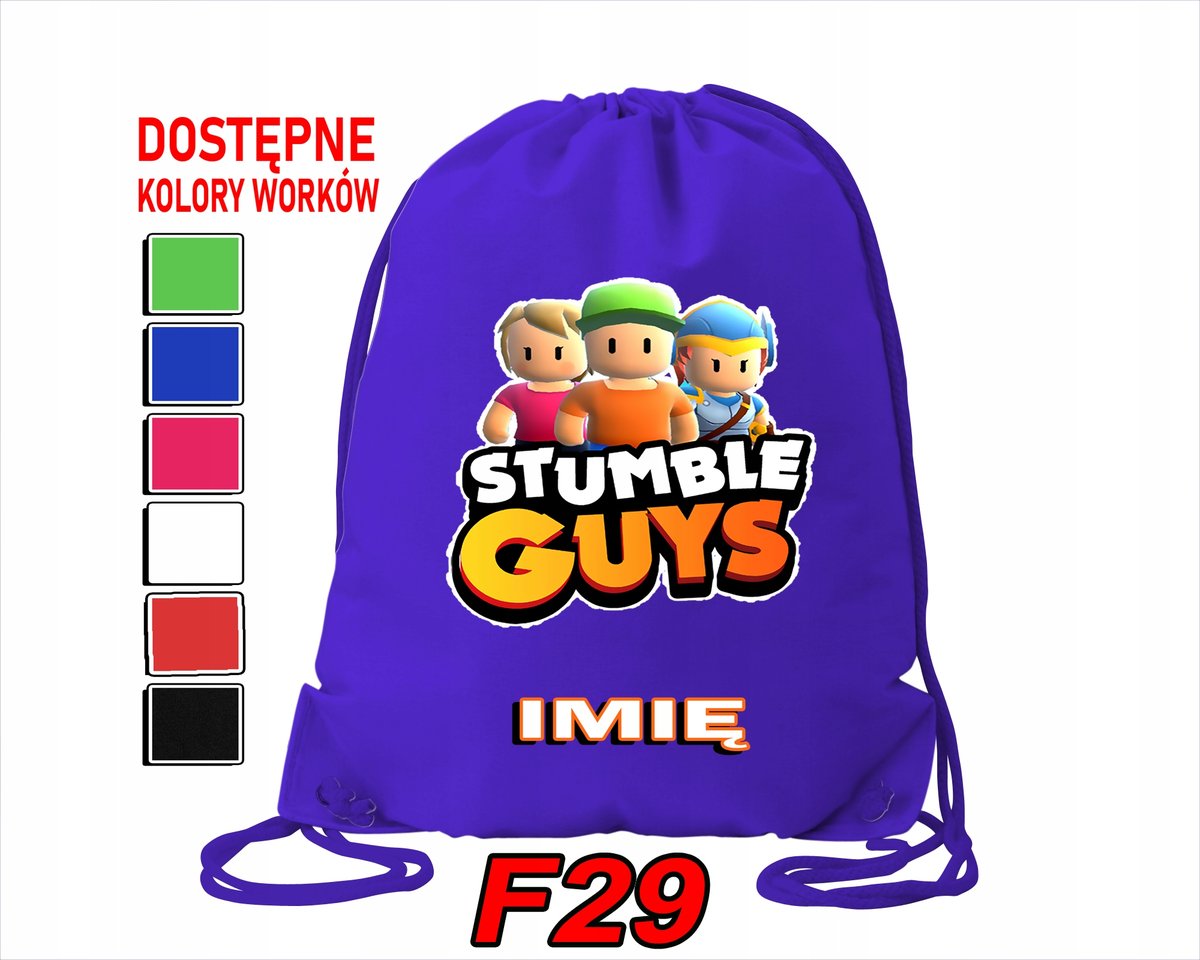 WOREK SZKOLNY NA WF TRENING SPORTOWY Z NADRUKIEM STAMBEL GUYS -IMIĘ