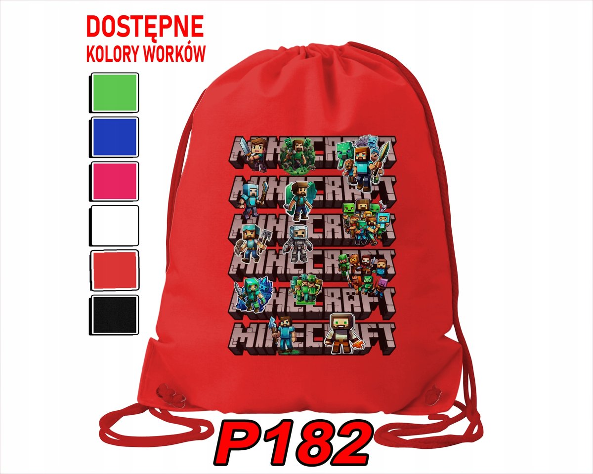 WOREK SZKOLNY NA WF BUTY SPORTOWY DLA DZIECKA GRY 5 WZORÓW + IMIĘ