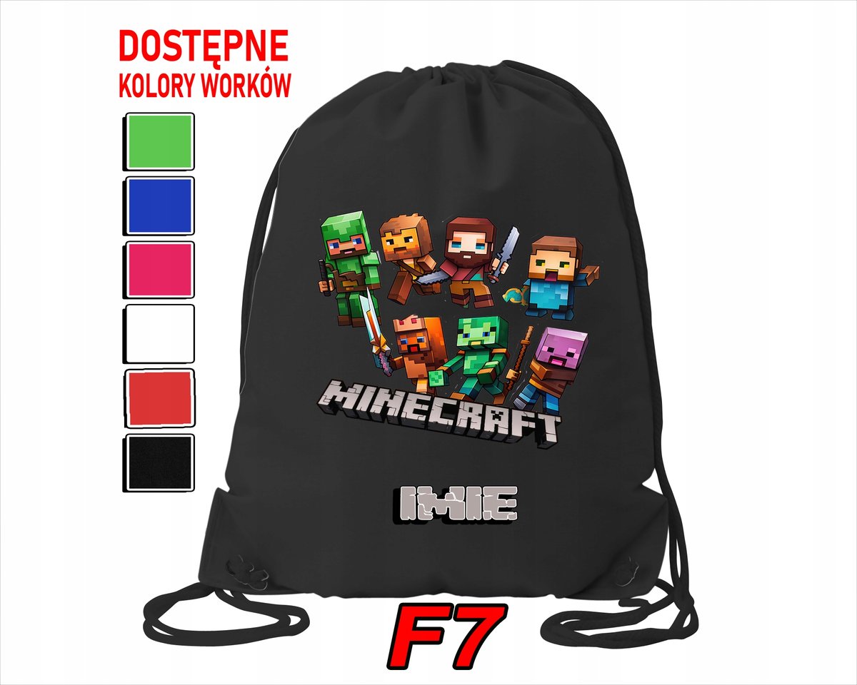 WOREK SZKOLNY NA WF TRENING SPORTOWY Z NADRUKIEM MAINKRAFT - IMIĘ