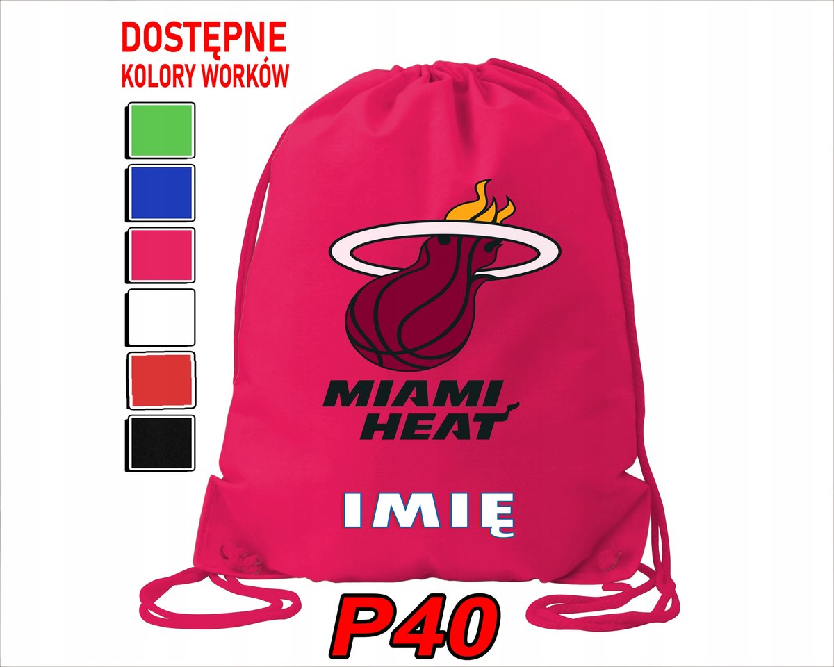 WOREK SZKOLNY NA WF TRENING BUTY SPORTOWY DLA FANA MIAMI HEAT NBA BASKET