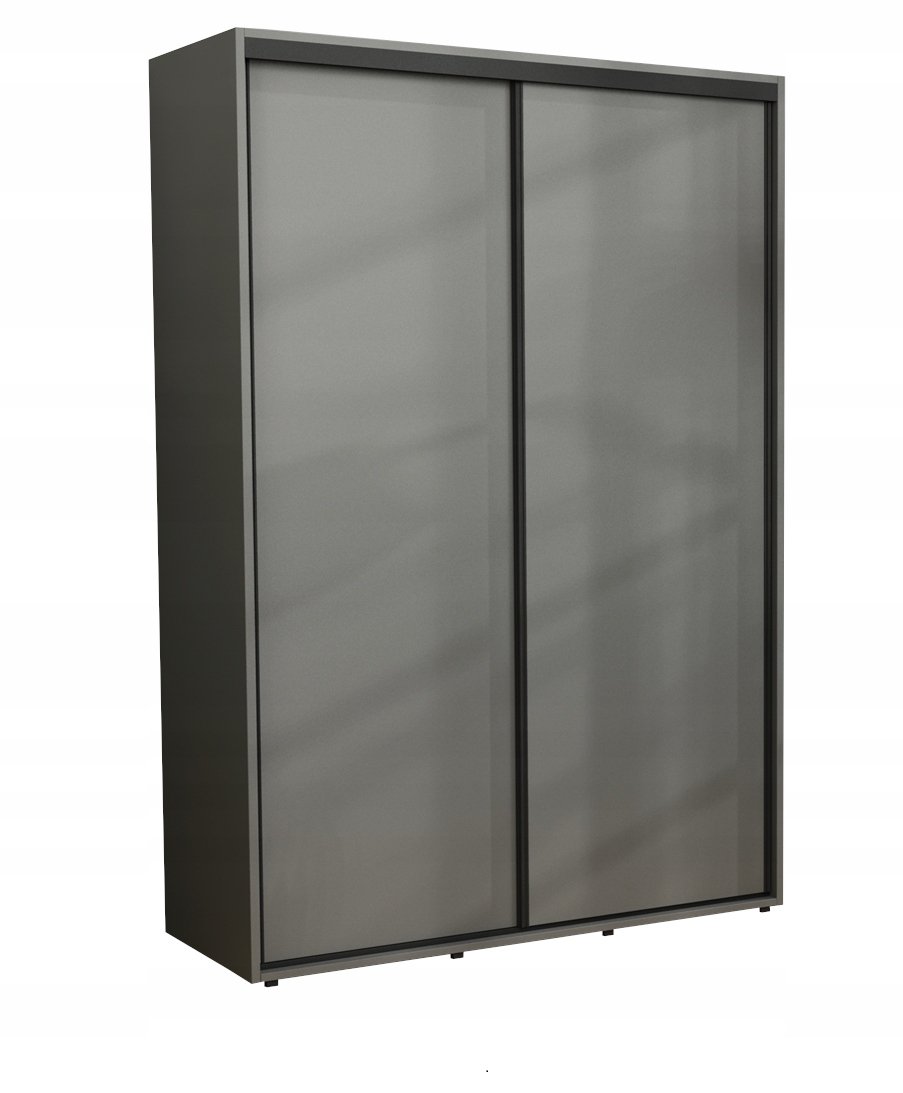 Nowoczesna Szafa Przesuwna Iga CzarneOkucia 200x242 Antracyt /Różne Wymiary