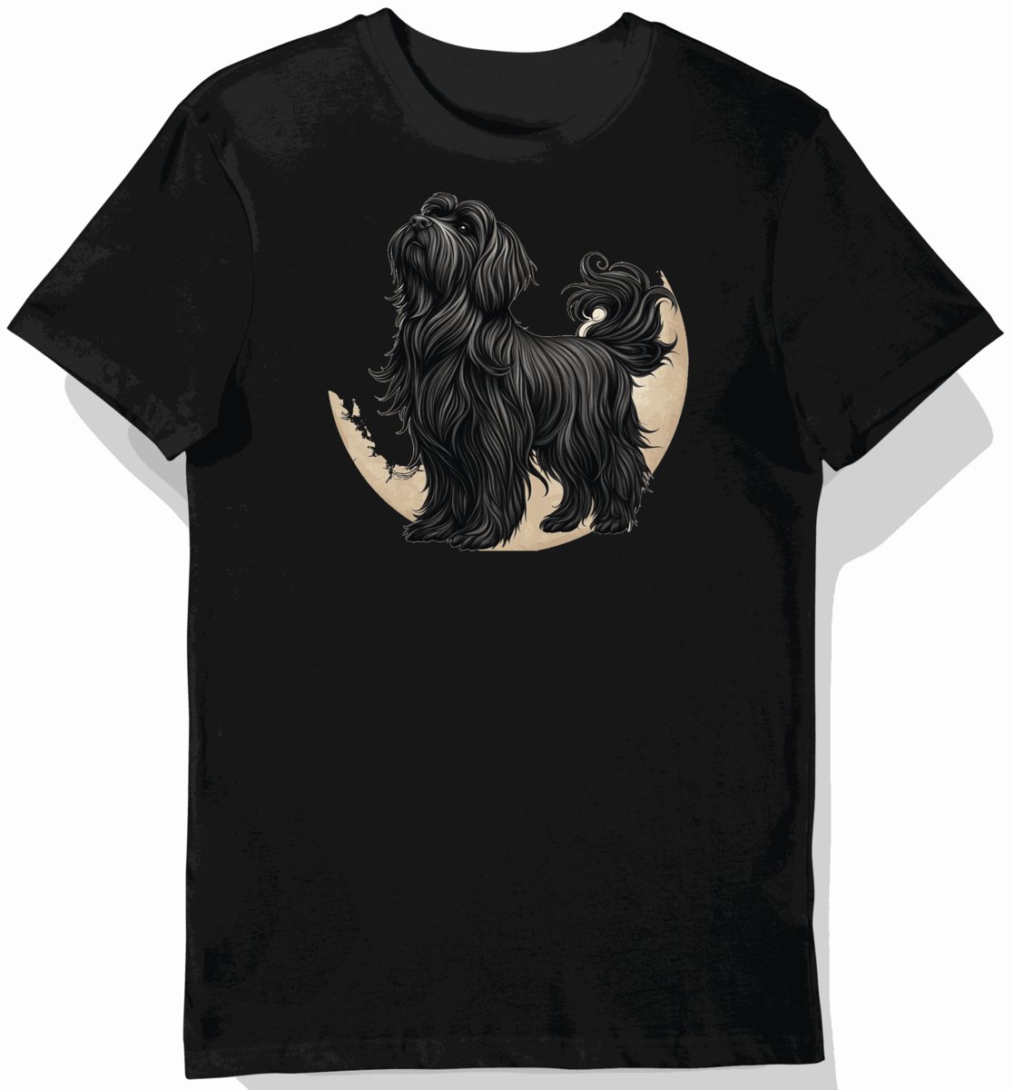 Koszulka męska czarna z motywem eleganckiego Briarda 3XL