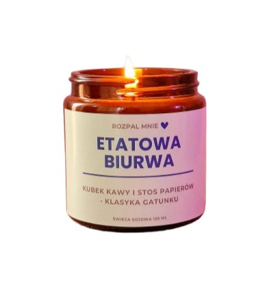 Świeczka sojowa ETATOWA BIURWA