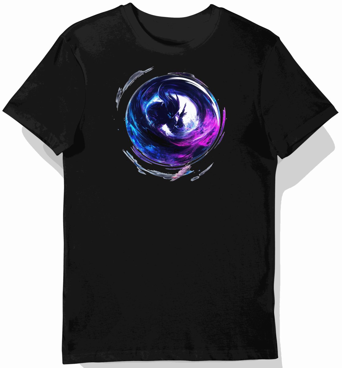 Koszulka męska czarna z motywem esportowym i tekstem XL