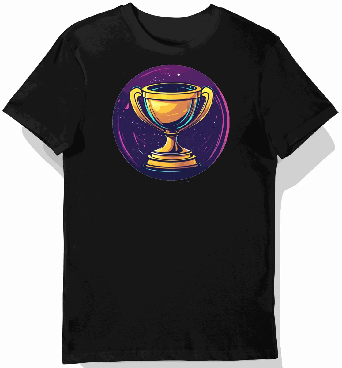 Koszulka męska czarna z motywem złotego pucharu e-sportowego XL