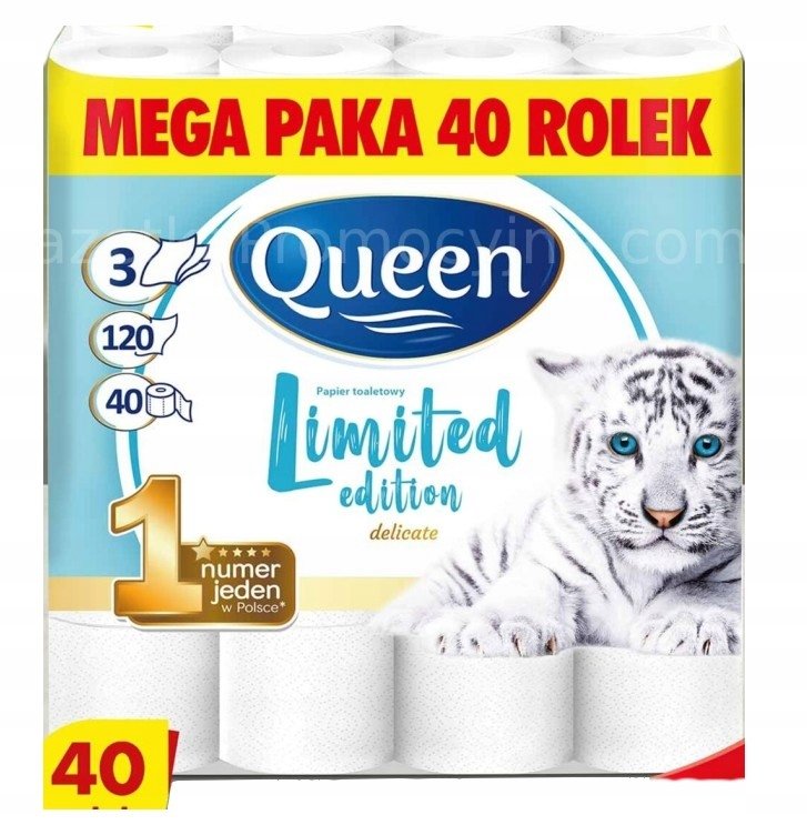 Papier toaletowy trzywarstwowy Queen MEGA 40 rolek