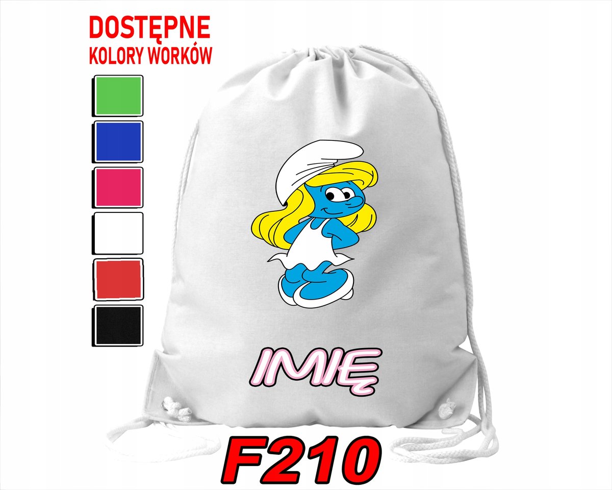 WOREK SZKOLNY NA WF SPORTOWY NA BUTY DLA DZIECI WYBRANE WZORY- IMIĘ