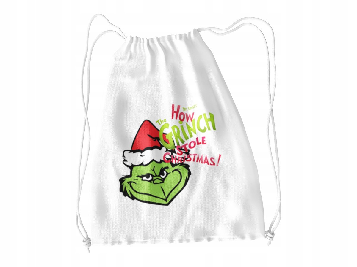 WOREK DO SZKOŁY WF/BUTY GRINCH + IMIĘ