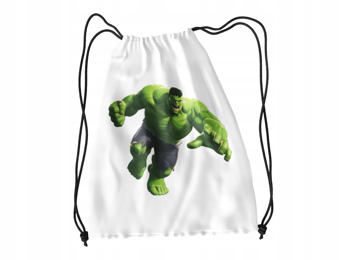 WOREK DO SZKOŁY WF/BUTY HULK + IMIĘ