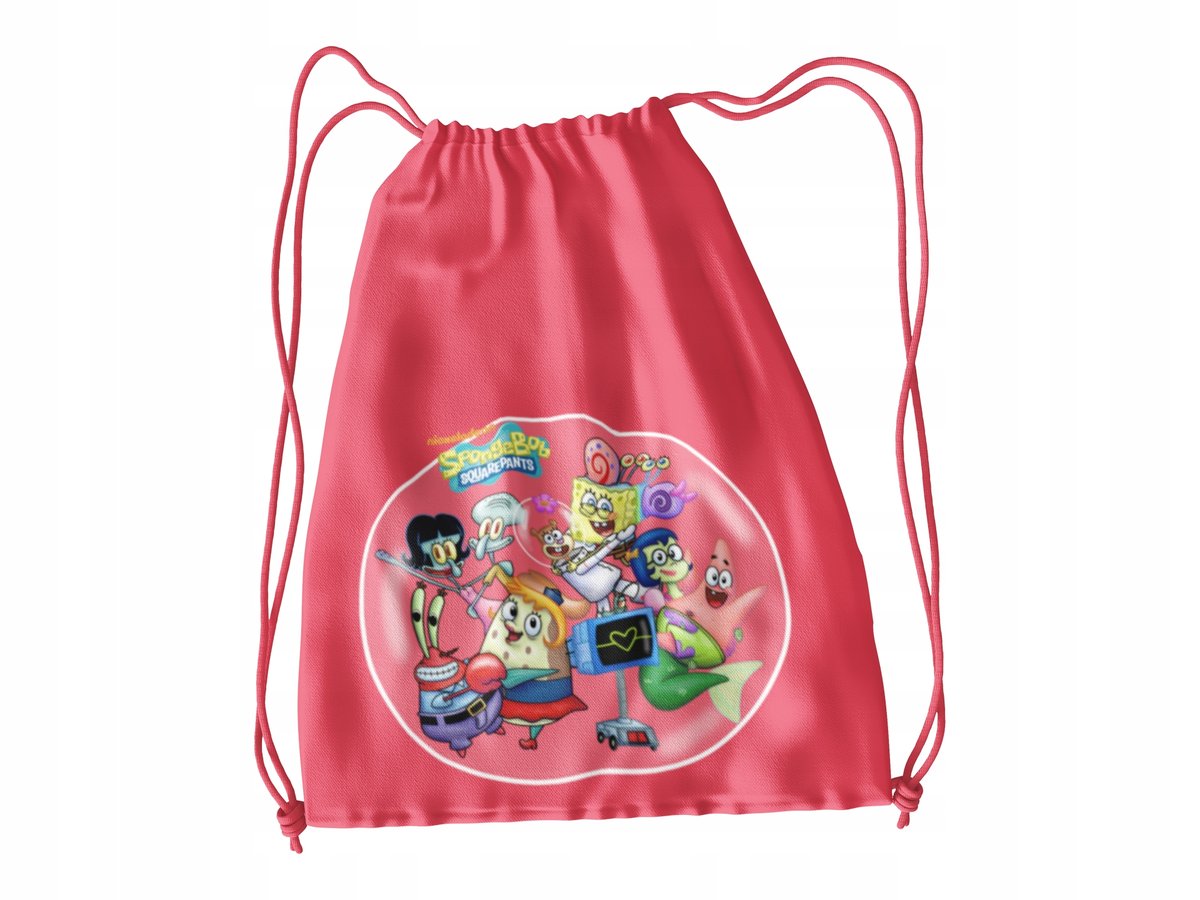 WOREK DO SZKOŁY WF BUTY SPORTOWY BAJKA DLA DZIECI GĄBKA + IMIĘ