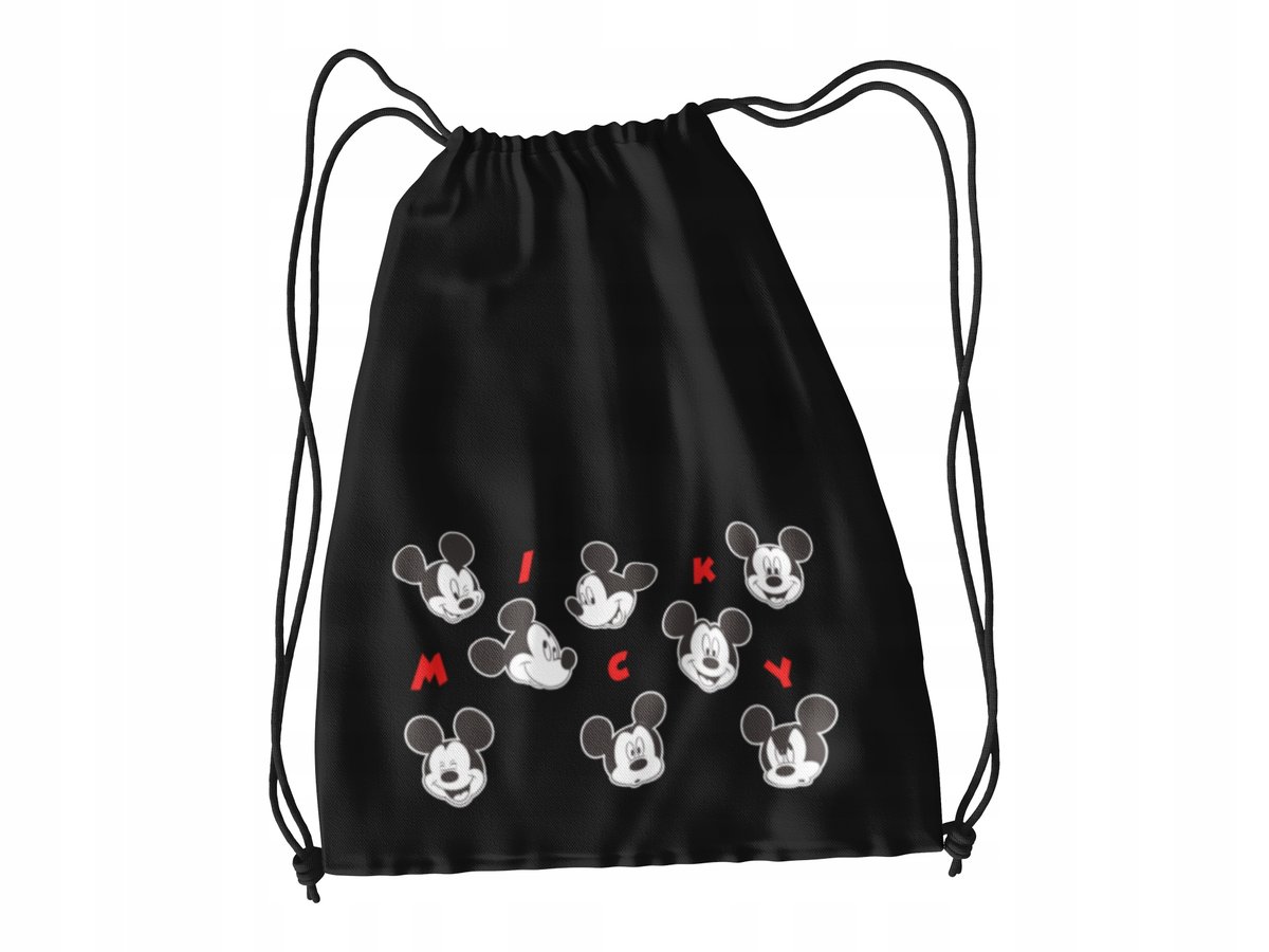 WOREK DO SZKOŁY WF/BUTY MYSZKA MIKI + IMIĘ