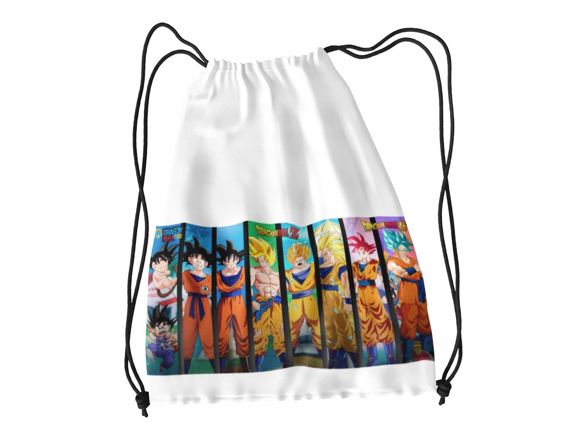 WOREK DO SZKOŁY WF/BUTY DRAGONBALL + IMIĘ