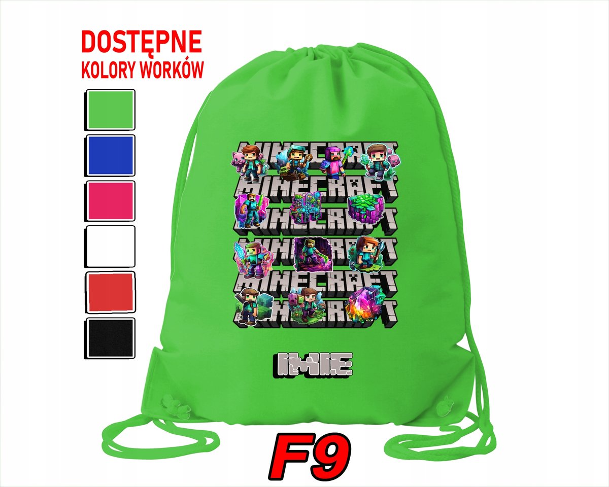 WOREK SZKOLNY NA WF TRENING SPORTOWY Z NADRUKIEM MAINKRAFT - IMIĘ