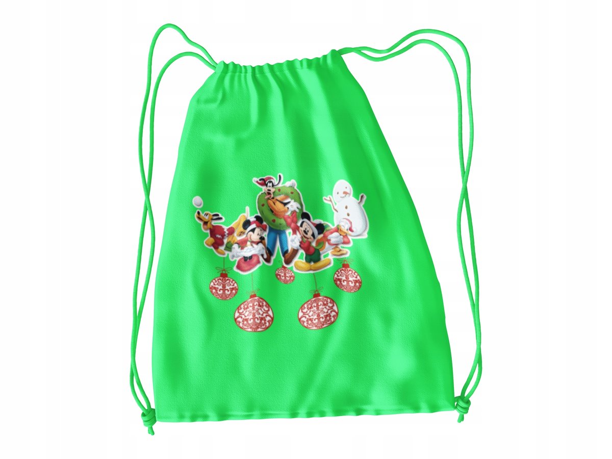 WOREK DO SZKOŁY WF/BUTY MYSZKA MIKI CHRISTMAS+IMIĘ