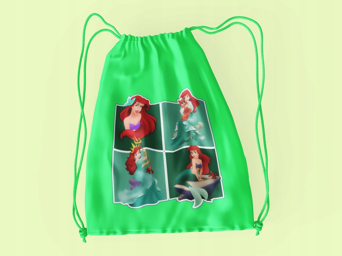 WOREK DO SZKOŁY WF/BUTY MAŁA SYRENKA + IMIĘ