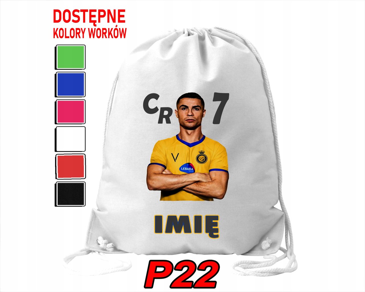 WOREK SZKOLNY NA WF TRENING BUTY SPORTOWY DLA FANA CRISTIANO RONALDO CR7