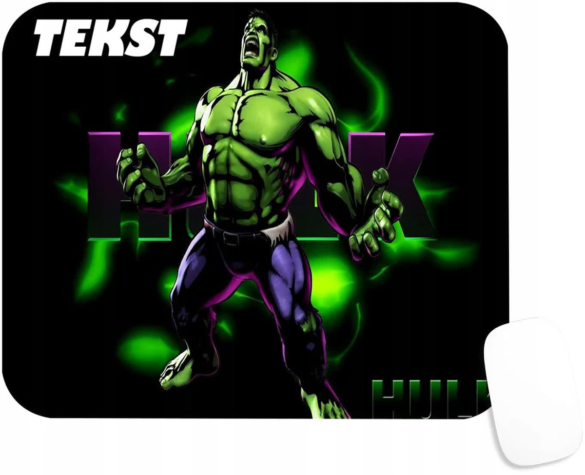 PODKŁADKA POD MYSZKĘ Z NADRUKIEM HULK AVENGERSI WZORY-TEKST -20X24