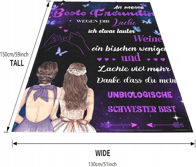 Koc Adolgutty poliester 130 cm x 150 cm odcienie fioletowego