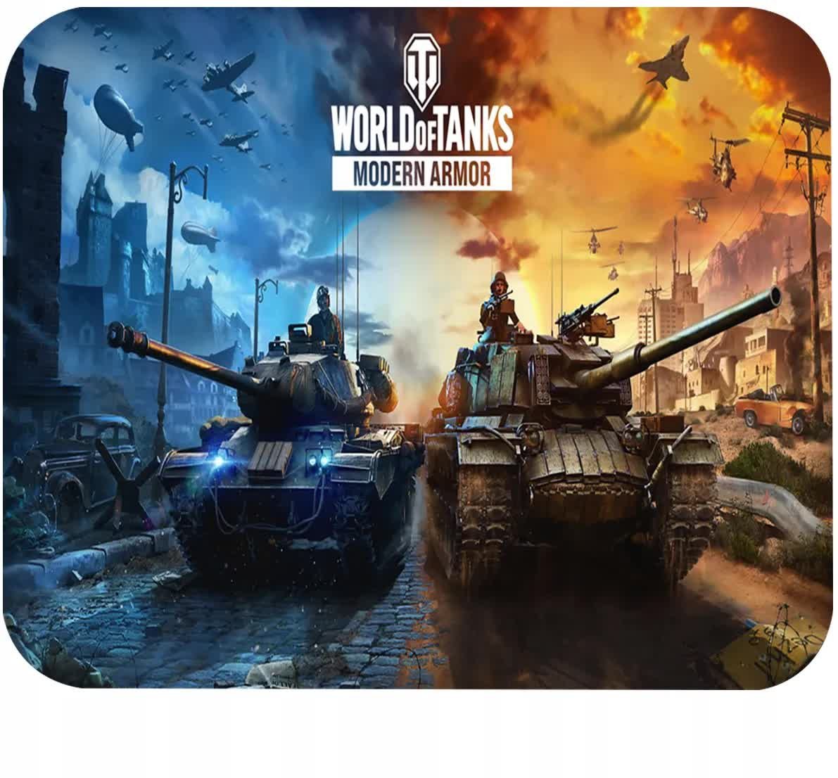 PODKŁADKA POD MYSZKĘ Z NADRUKIEM GIERKI CZOŁGI TANKS GRY-TEKST -29X36