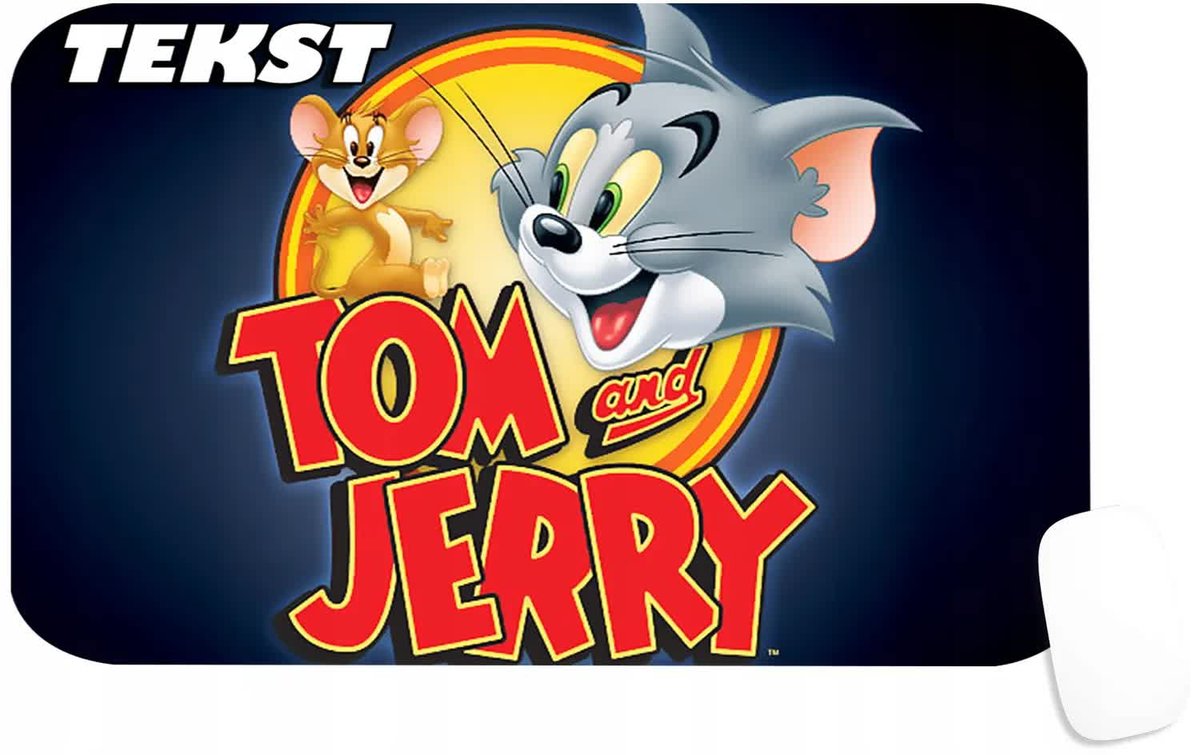PODKŁADKA POD MYSZKĘ Z NADRUKIEM TOM & JERRY BAJKI WZORY-TEKST -29X36