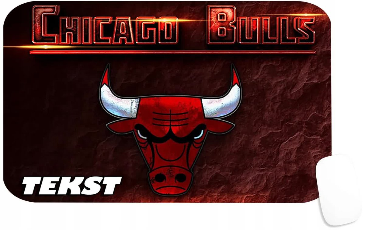 PODKŁADKA POD MYSZKĘ Z NADRUKIEM CHICAGO BULLS PREZENT -TEKST -29X36
