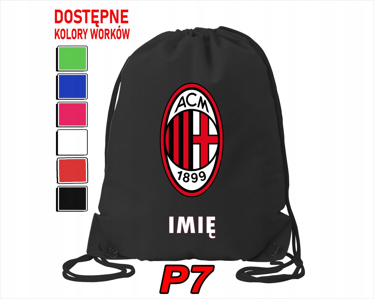 WOREK SZKOLNY NA WF TRENING BUTY SPORTOWY DLA FANA AC MILAN KLUBY