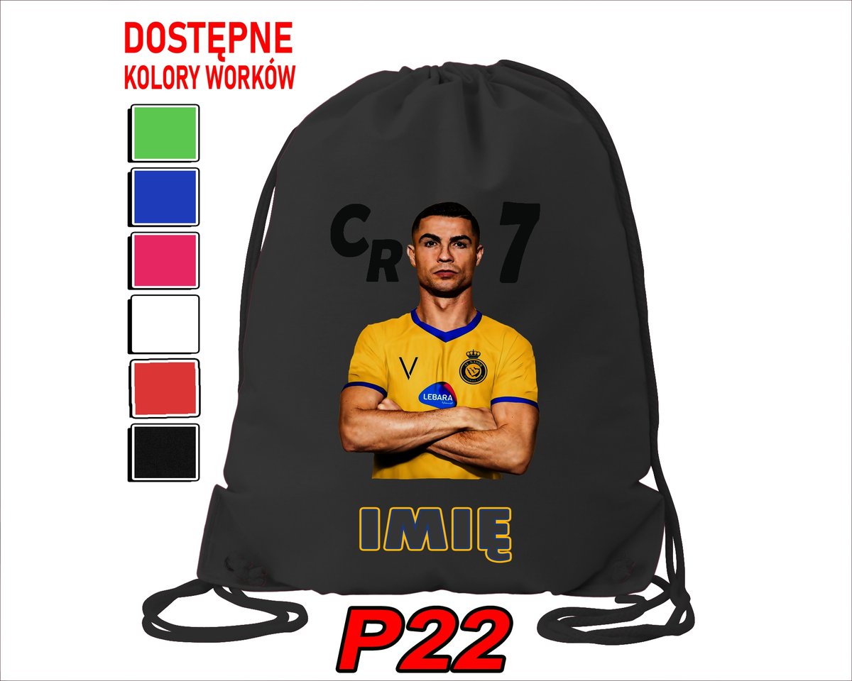 WOREK SZKOLNY NA WF TRENING BUTY SPORTOWY DLA FANA CRISTIANO RONALDO CR7