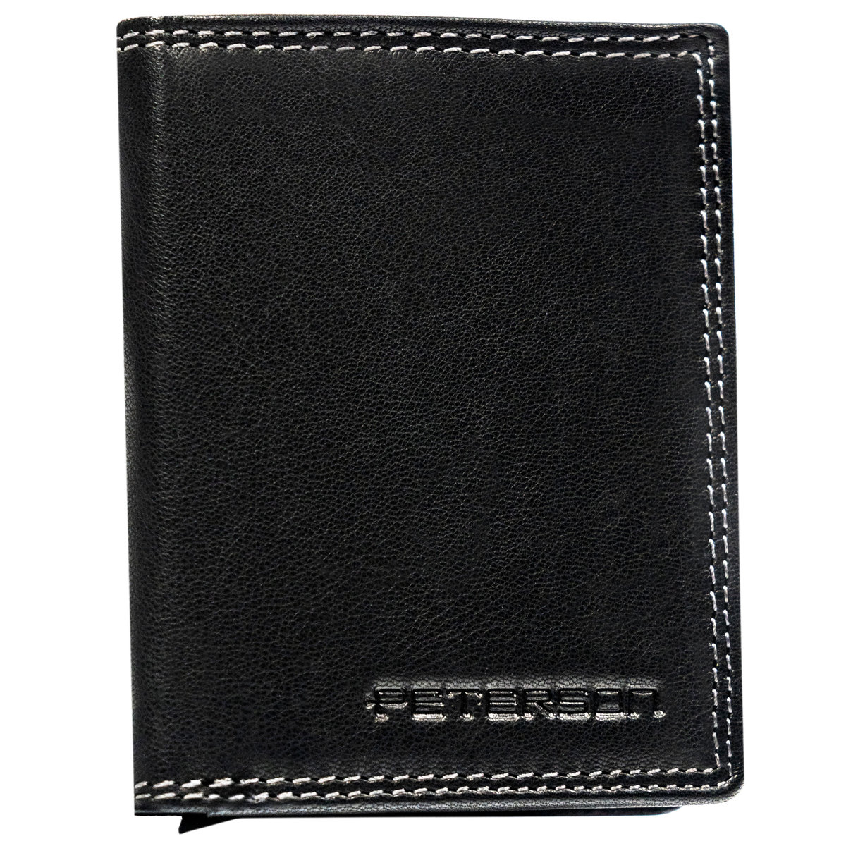 Portfel męski Peterson ultra cienki slim skórzany mały skóra naturalna RFID