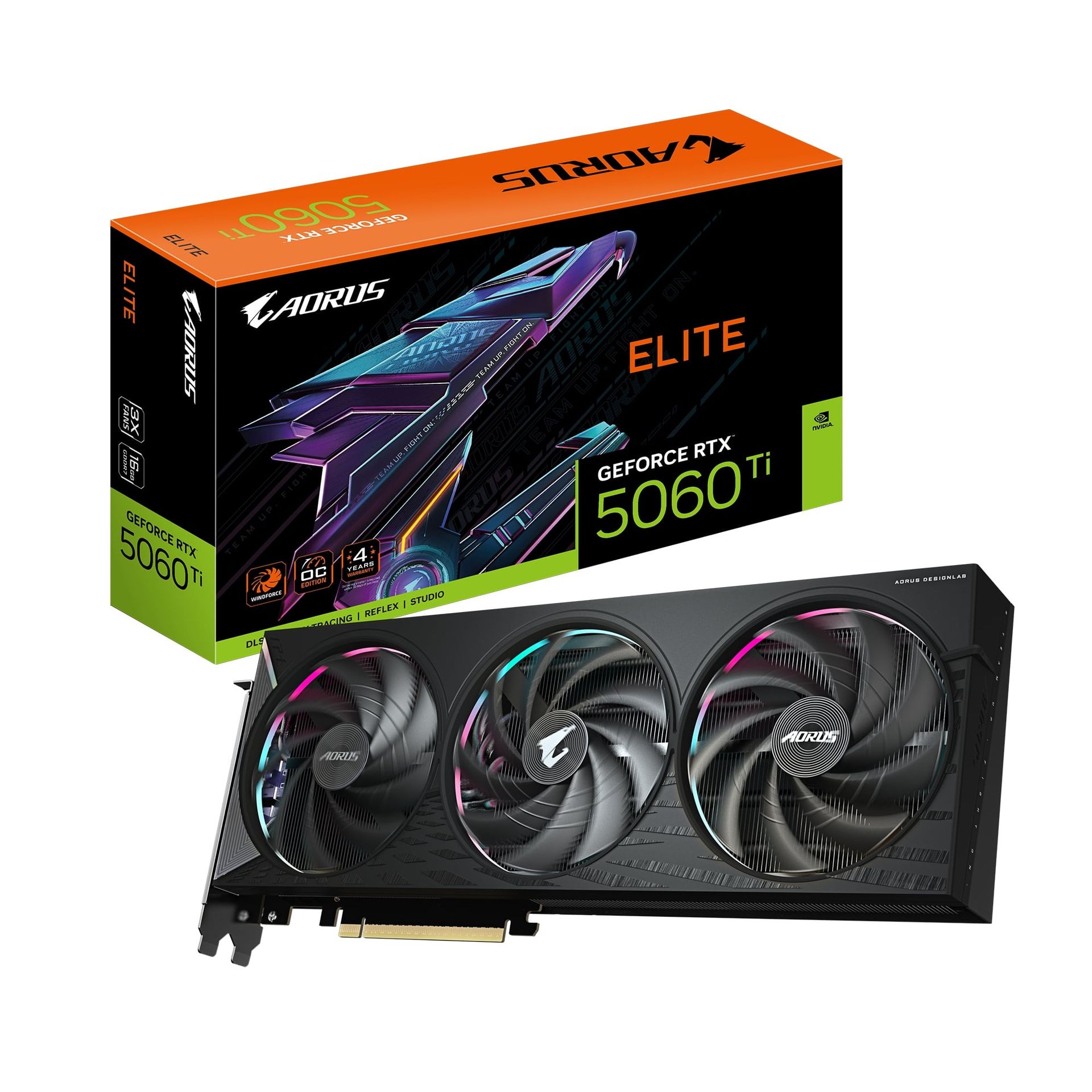 Gigabyte AORUS GeForce RTX 5060 Ti ELITE 16GB (GV-N506TAORUS E-16GD)
