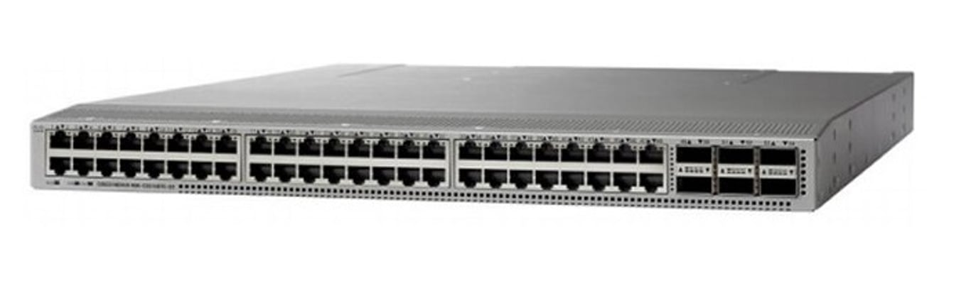 Cisco Nexus N9K-C93108TC-FX3P łącza sieciowe Zarządzany L2/L3 10G Ethernet (100/1000/10000) 1U Szary
