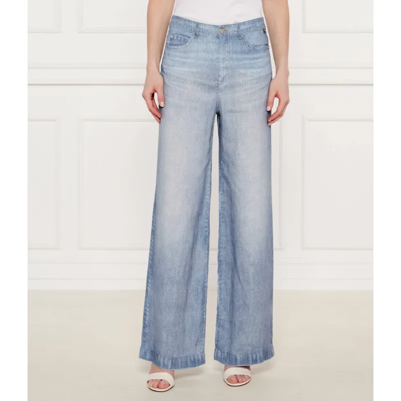 Marc Cain Lniane jeansy WARRI flare fit high waist